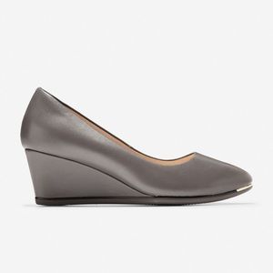 Cole Haan grey wedges